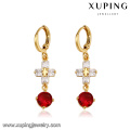 93751 xuping joyas moda jesús cruz circonitas de lujo aretes aro pendiente